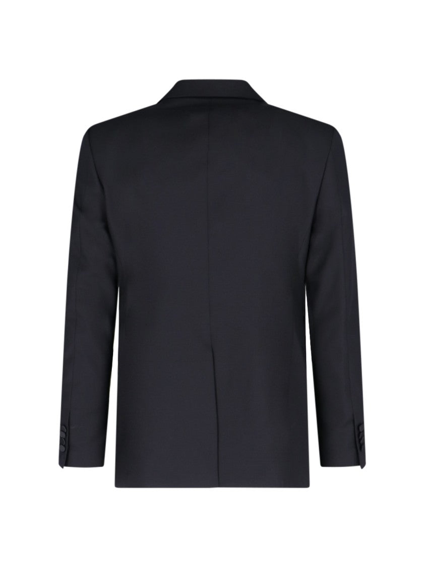 Tagliatore Black Single Breasted Wool Silk Straight Suit