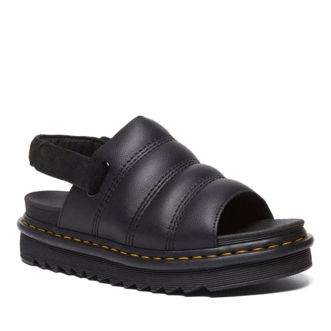 Dr. Martens Kole Athena Black Padded Slingback Leather Sandals