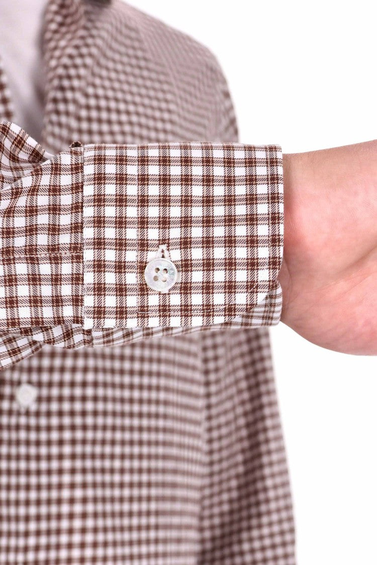 Barba Culto Line Micro-Check Tailored Shirt