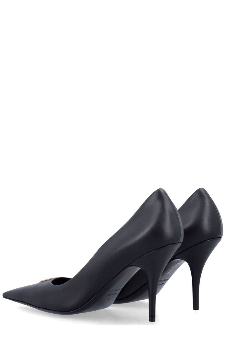 Balenciaga High Heel Black Pumps With Pointed Toe Design