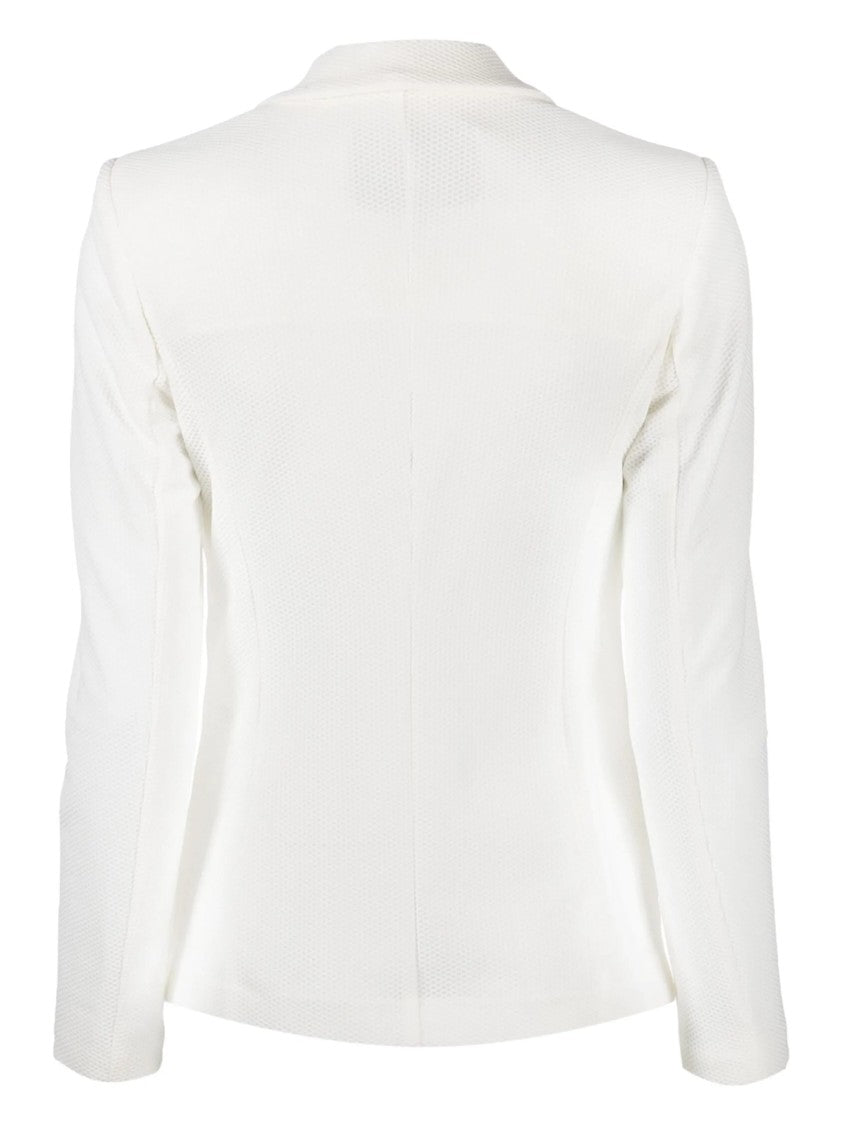 Seventy Venezia Black Textured Finish Minimalist Blazer