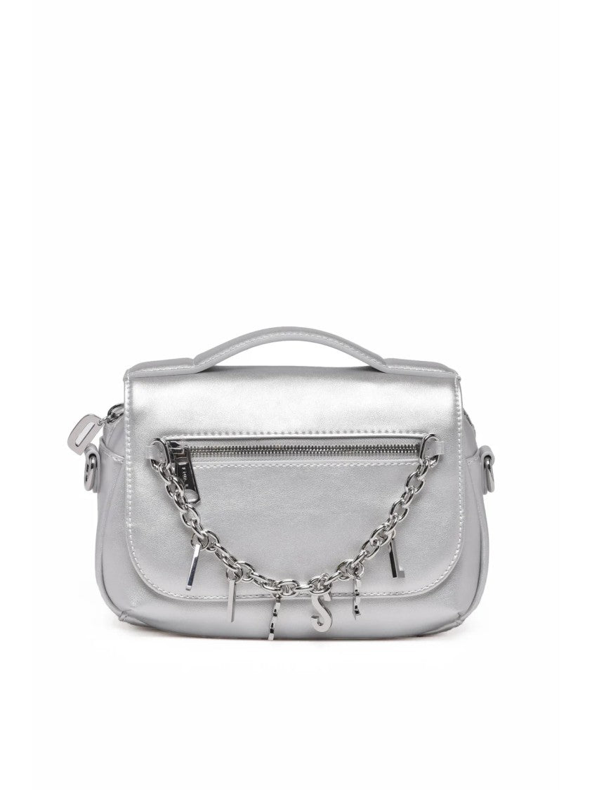 Diesel Mini Messenger Shoulder Bag With Decorative Chain And Charms