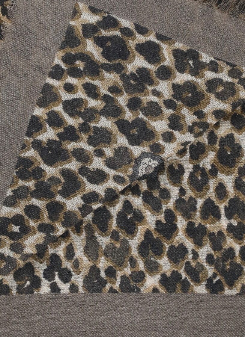 Etro Wool Blend Stole With Animalier And Paisley Print