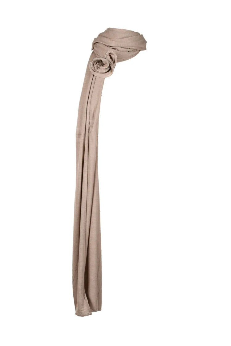 Magda Butrym Long Grey Viscose-Wool Blend Scarf