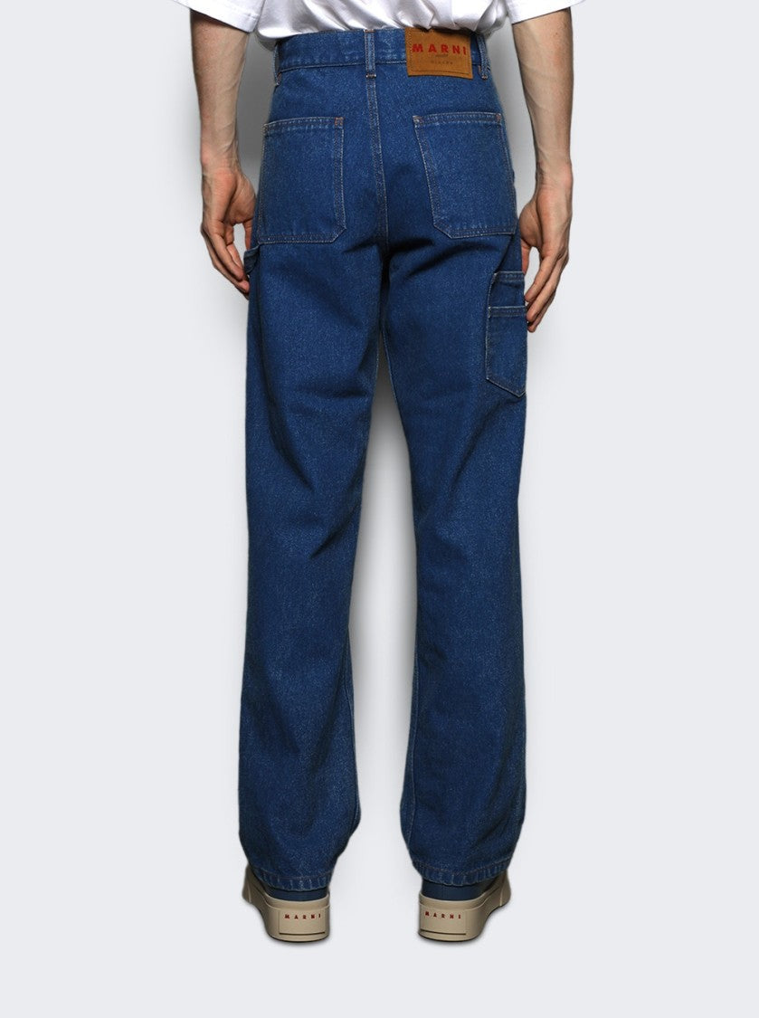 Marni Relaxed Fit Straight Leg Cargo Pants With Functional Pockets