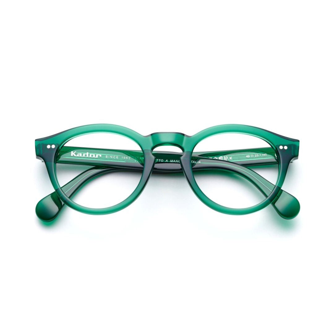Kador Tony-K Rounded Frame Eyeglasses With Double Dot Accents
