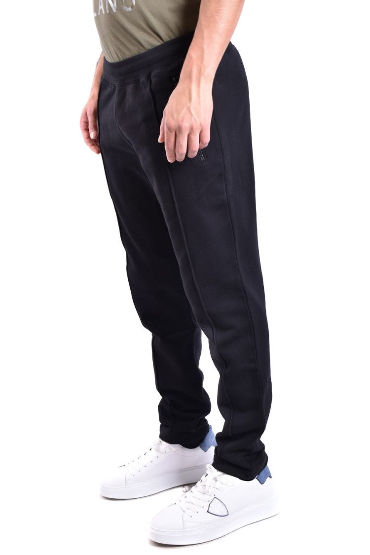 Moschino Tapered Black Trousers With Elastic Waistband