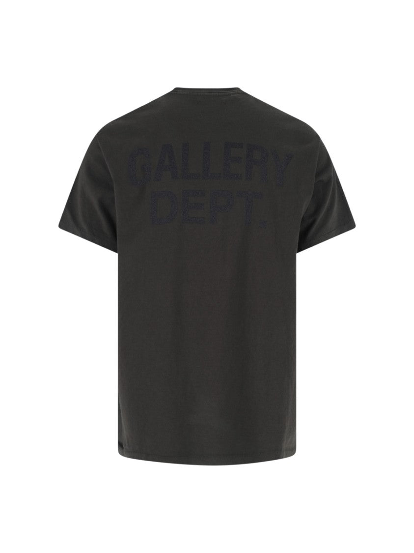Gallery Dept. Black Vintage Distressed Logo T-Shirt