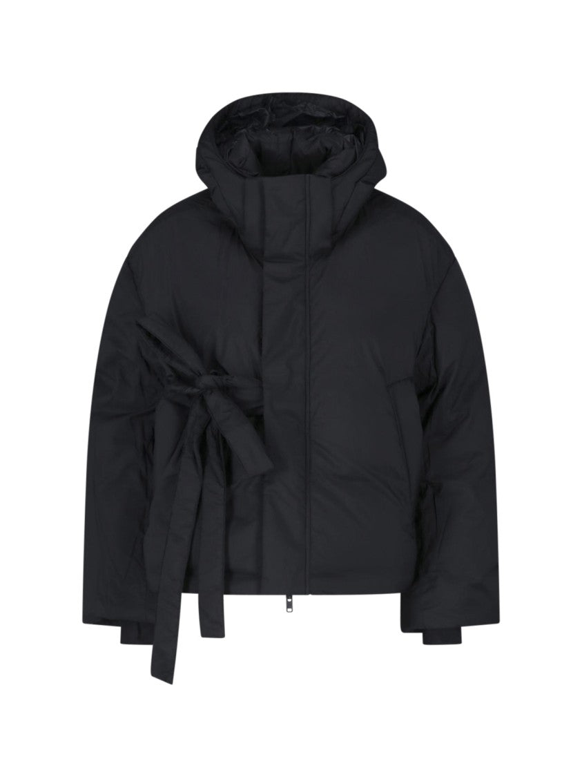 Y-3 Black Knot Detail Waterproof Down Jacket