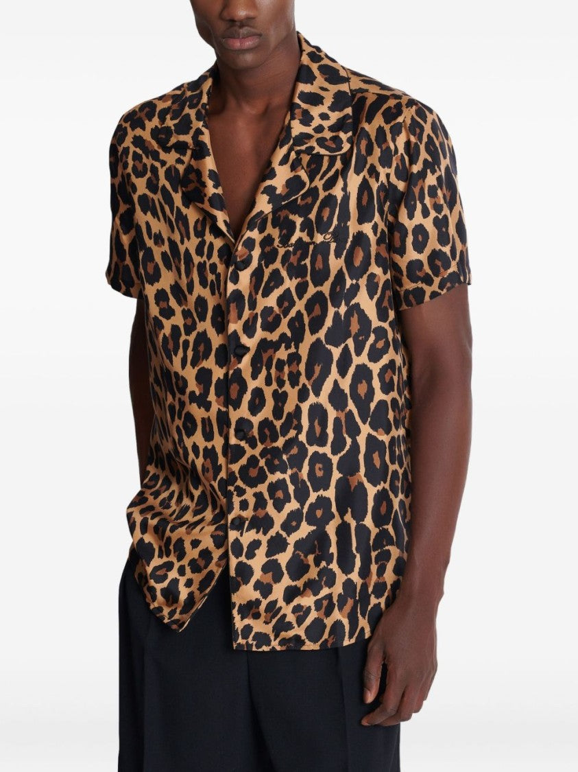 Balmain Cedar Brown Short-Sleeved Shirt
