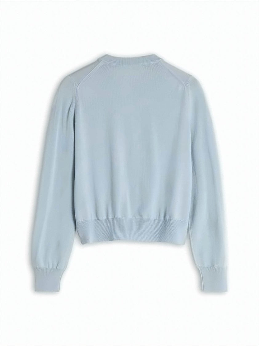 Maison Kitsuné Cropped Knit Cardigan With Embroidered Fox Emblem