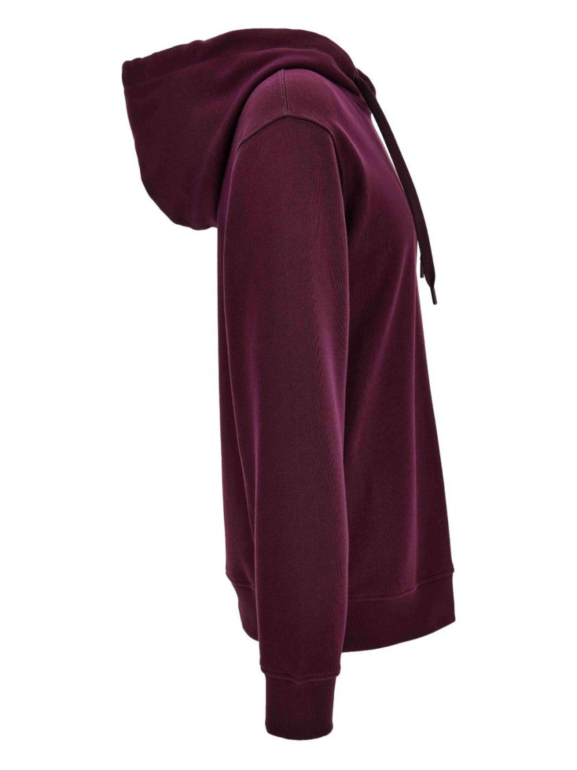 Versace Jeans Couture Hooded Sweater In Rich Bordeaux