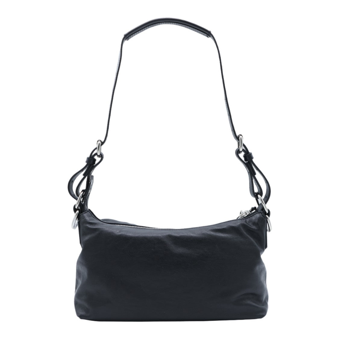 Vivienne Westwood Rectangular Shoulder Bag With Silver Emblem And Adjustable Strap