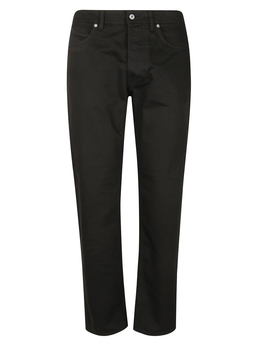 Stone Island Straight-Leg Black Jeans With Five-Pocket Design