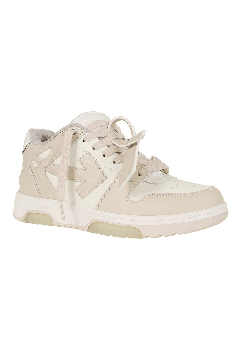 Off-White Beige Out Of Office Calf Leather Sneakers