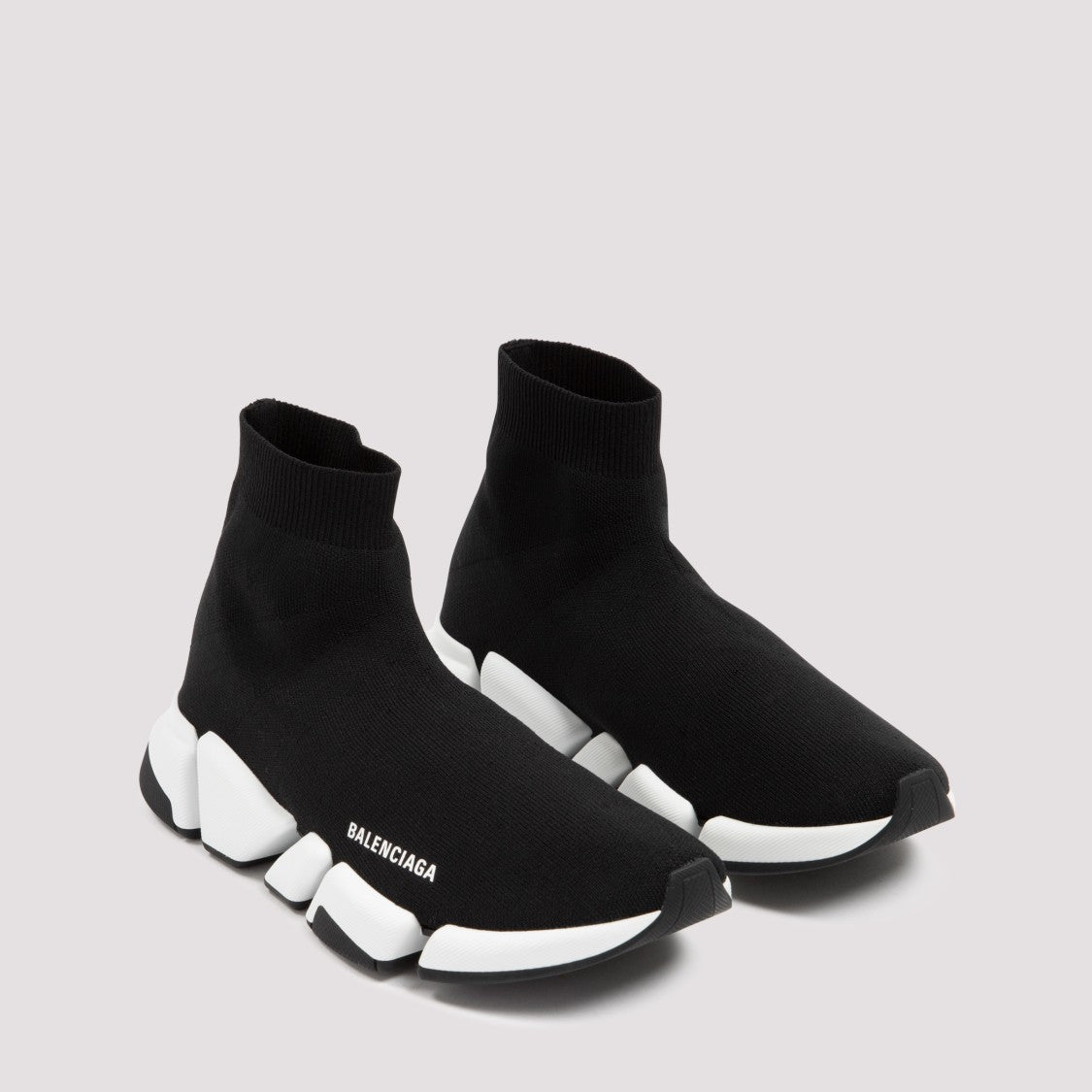 Balenciaga Black And White Speed 2.0 Sneakers