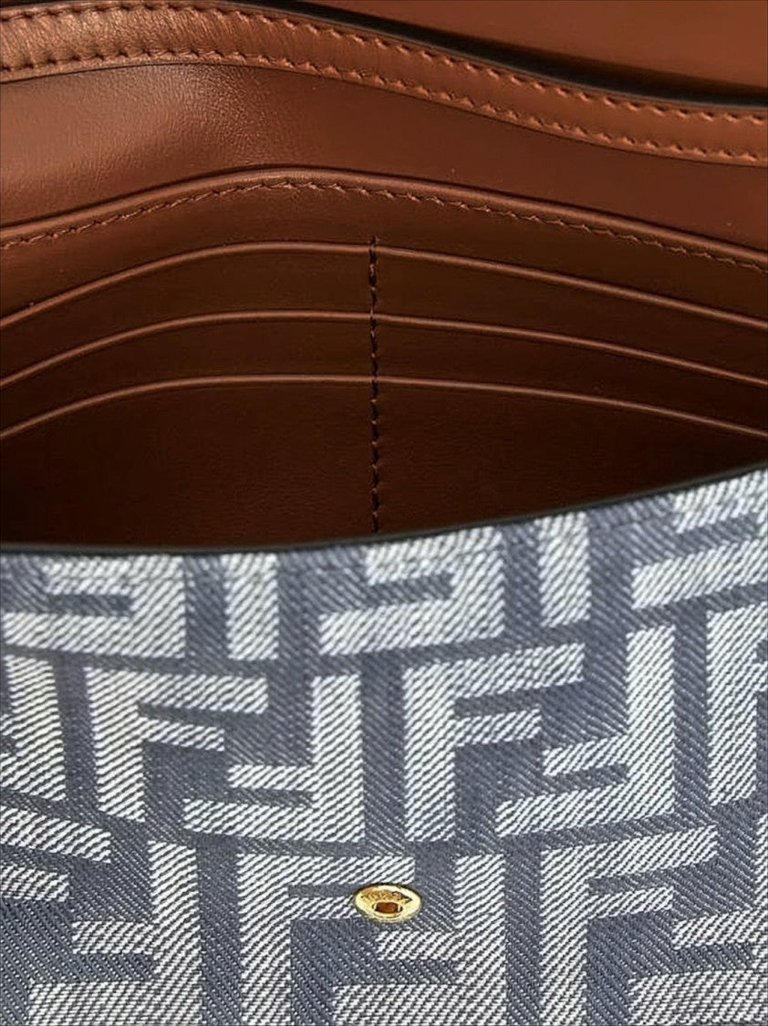 Fendi Rectangular Monogram Crossbody Bag With Gold-Tone Clasp