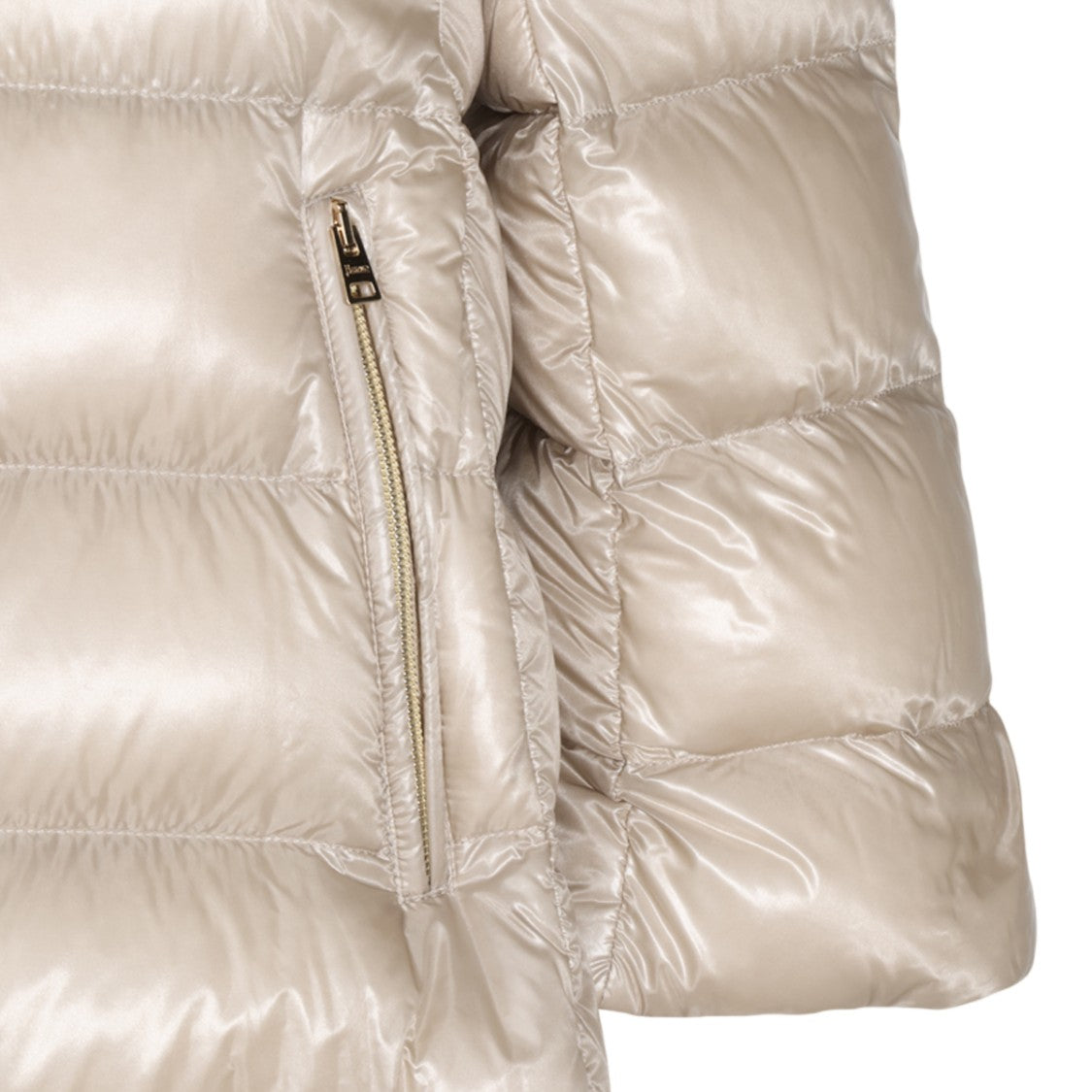 Herno Quilted Short Coat With High Collar
