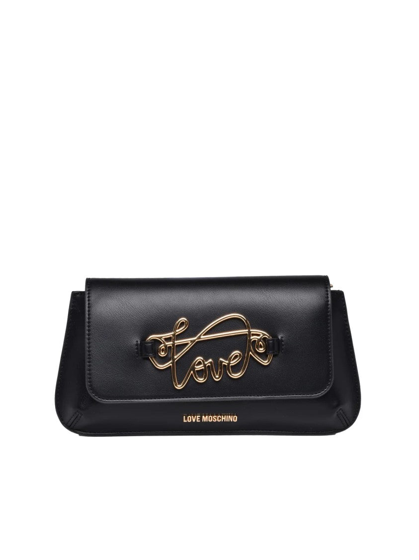 Love Moschino Shoulder Bag With Gold-Tone Detail And Structured Design