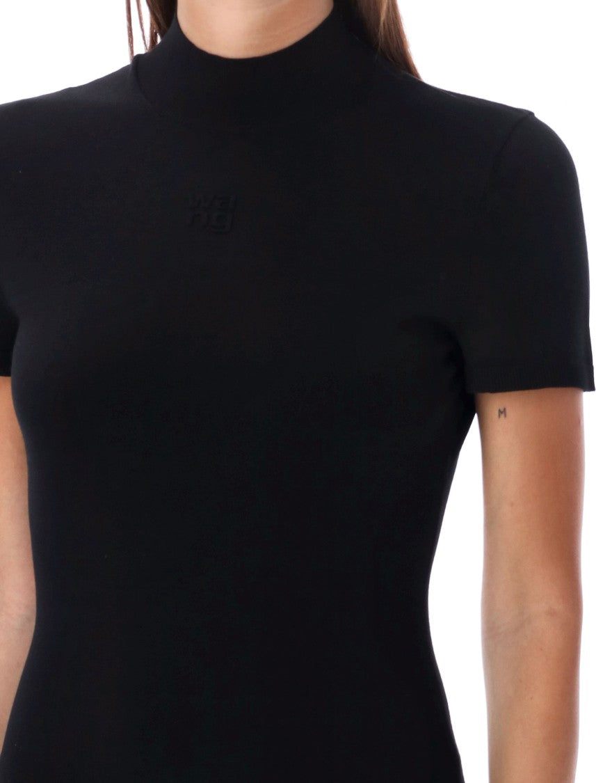 T By Alexander Wang Mock Neck T-Shirt Dress