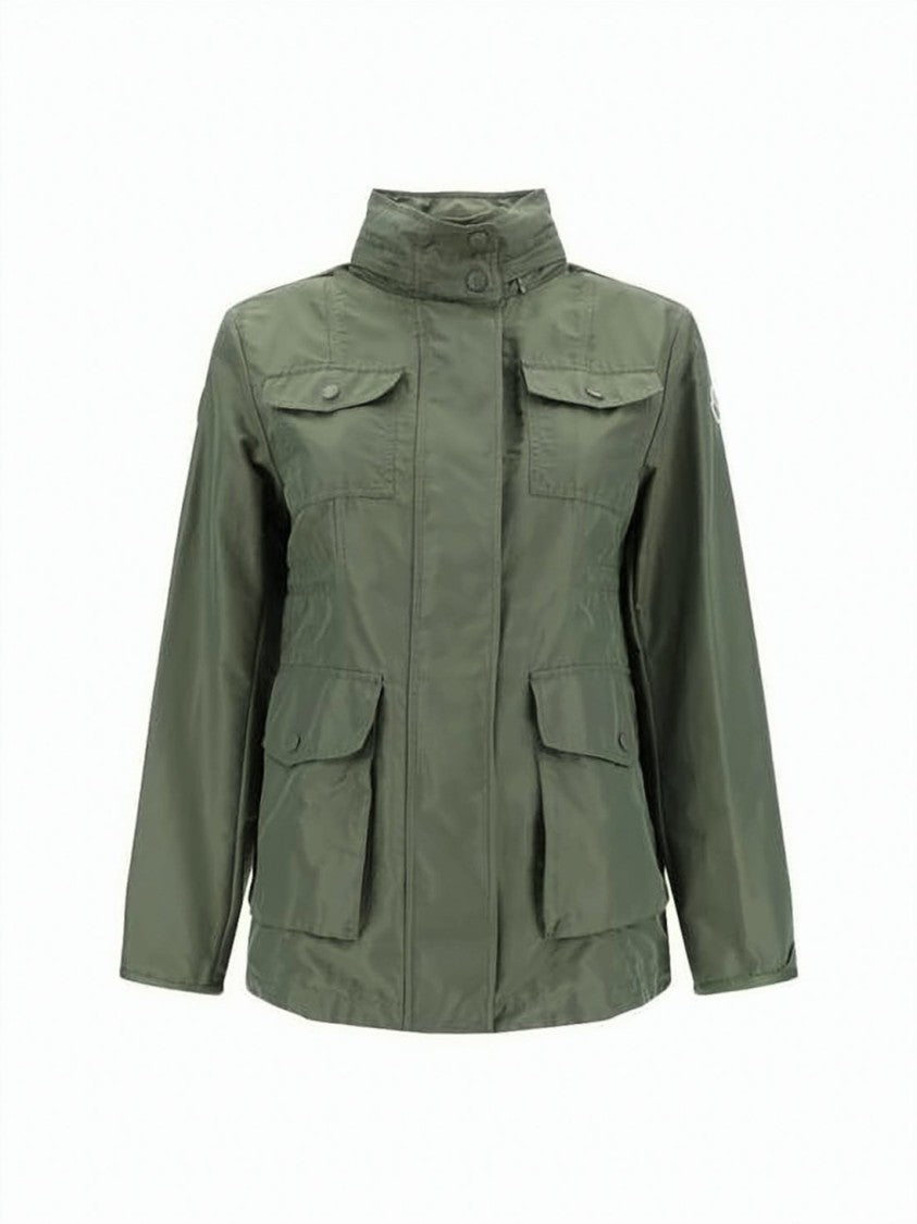 Moncler Structured High-Collar Jacket With Flap Pockets And Adjustable Drawstring
