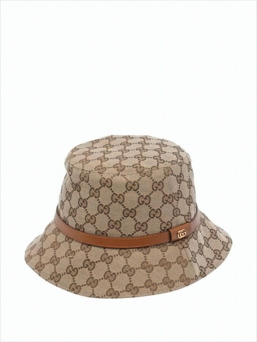 Gucci Gg Canvas Bucket Hat With Monogram Pattern