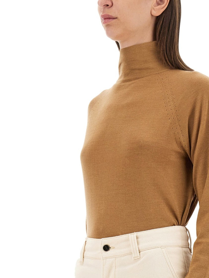Kiton Smooth Cashmere-Silk Blend Turtleneck Shirt