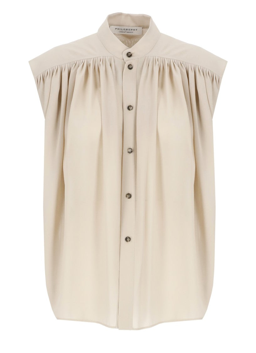 Philosophy Di Lorenzo Serafini Beige Cotton Blend Shirt