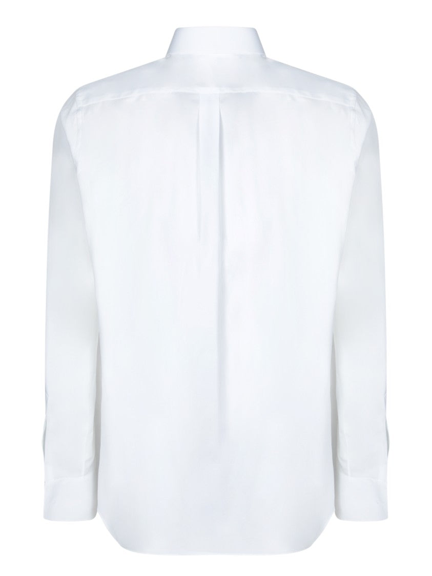 Dolce & Gabbana Classic White Shirt With Embroidered Emblem