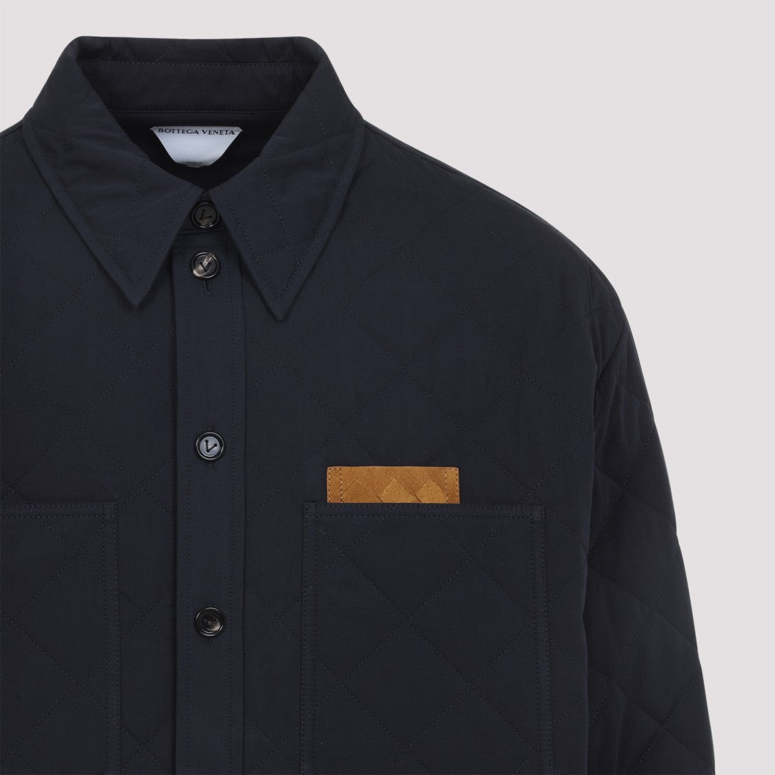 Bottega Veneta Quilted Blue Cotton Shirt