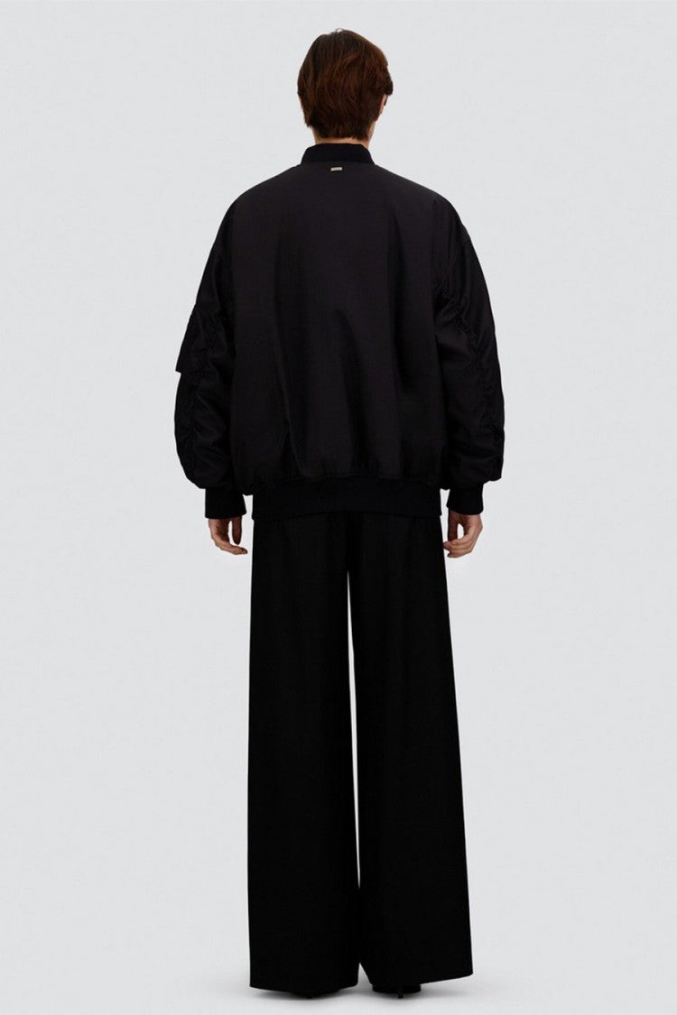 Herno Black Quilted Polyester Bomber Jacket
