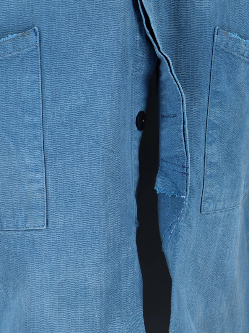 Maison Margiela Denim Trench Coat – Blue