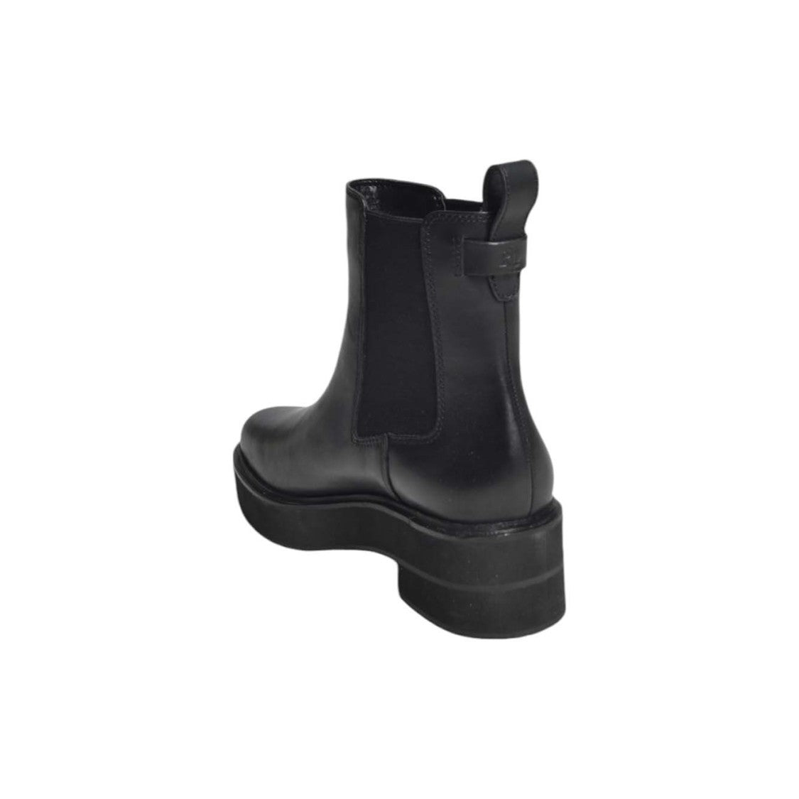 Polo Ralph Lauren Adrianna Black Burnished Leather Ankle Boots