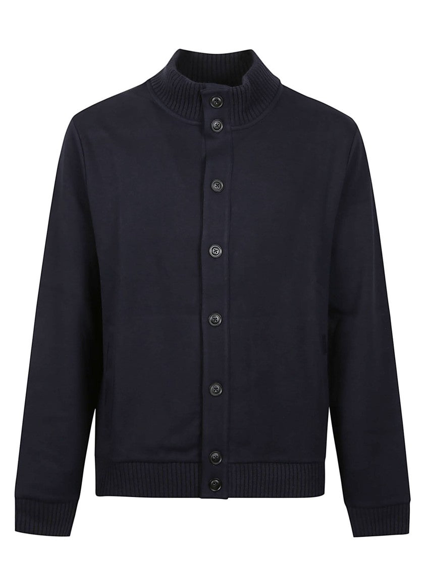 Fay Black Minimalist Cotton-Blend Jacket