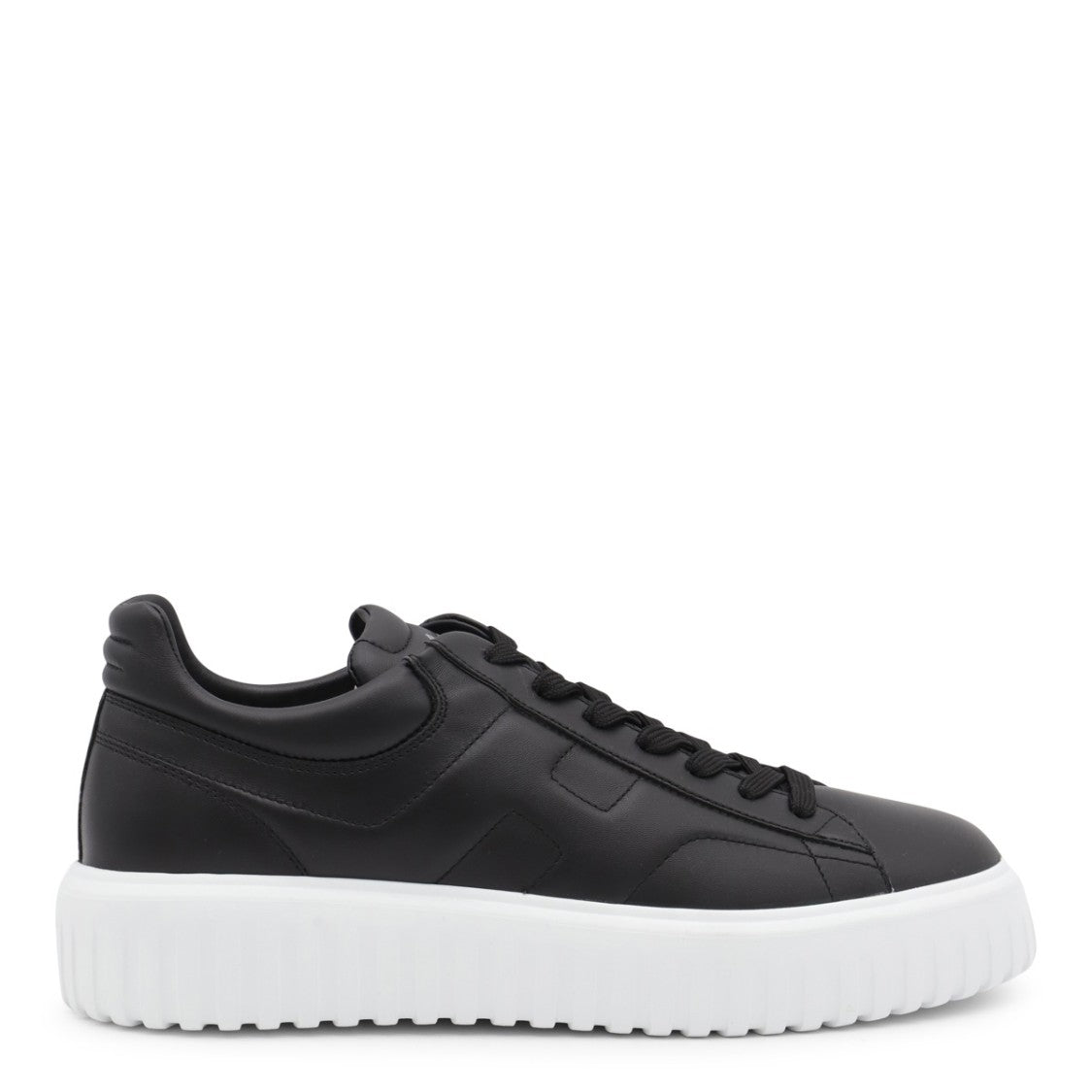 Hogan Black Leather Sneakers