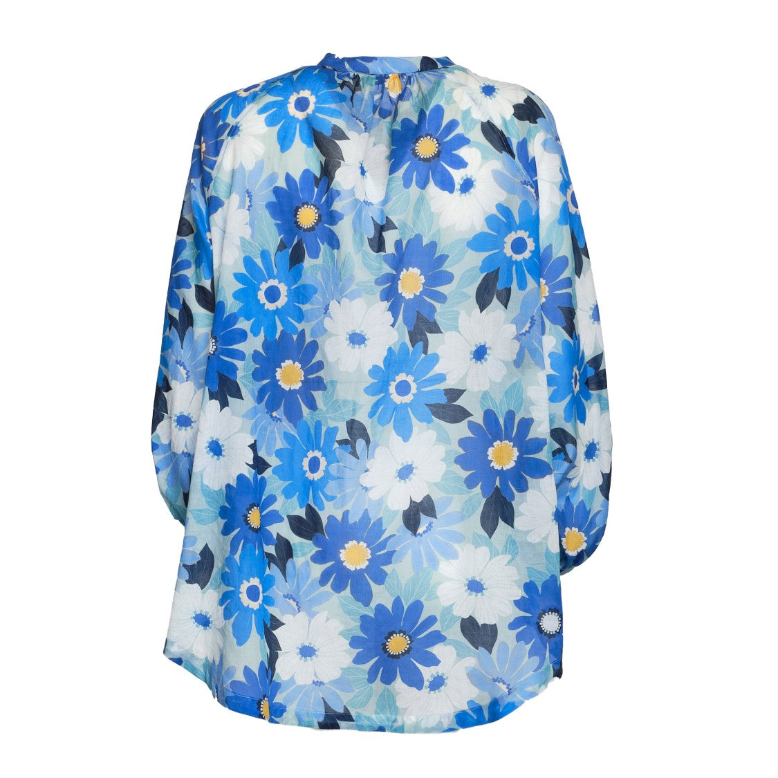 Robert Friedman Adryl Puff Sleeve Collarless Shirt