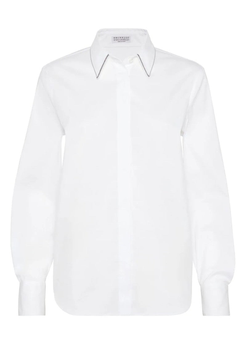 Brunello Cucinelli Long-Sleeve Tailored Shirt With Classic Collar