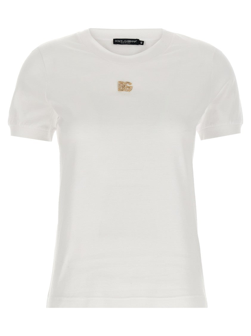 Dolce & Gabbana Rhinestone Logo T-Shirt
