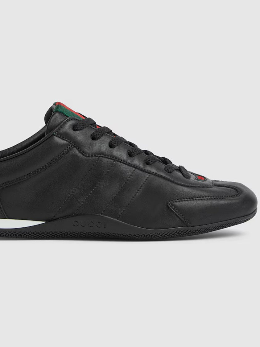 Gucci Black Shift Low-Profile Leather Sneakers