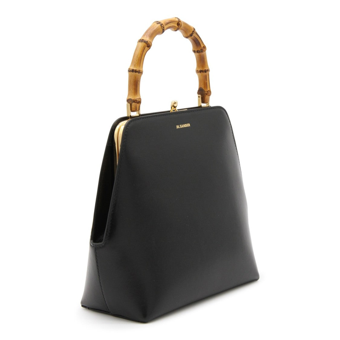 Jil Sander Black Leather Top Handle Bag