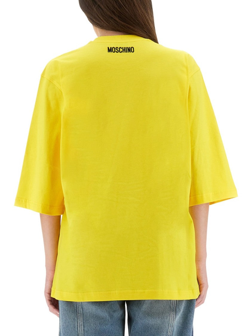 Moschino Relaxed Fit Cotton T-Shirt With Cheerful Graphic
