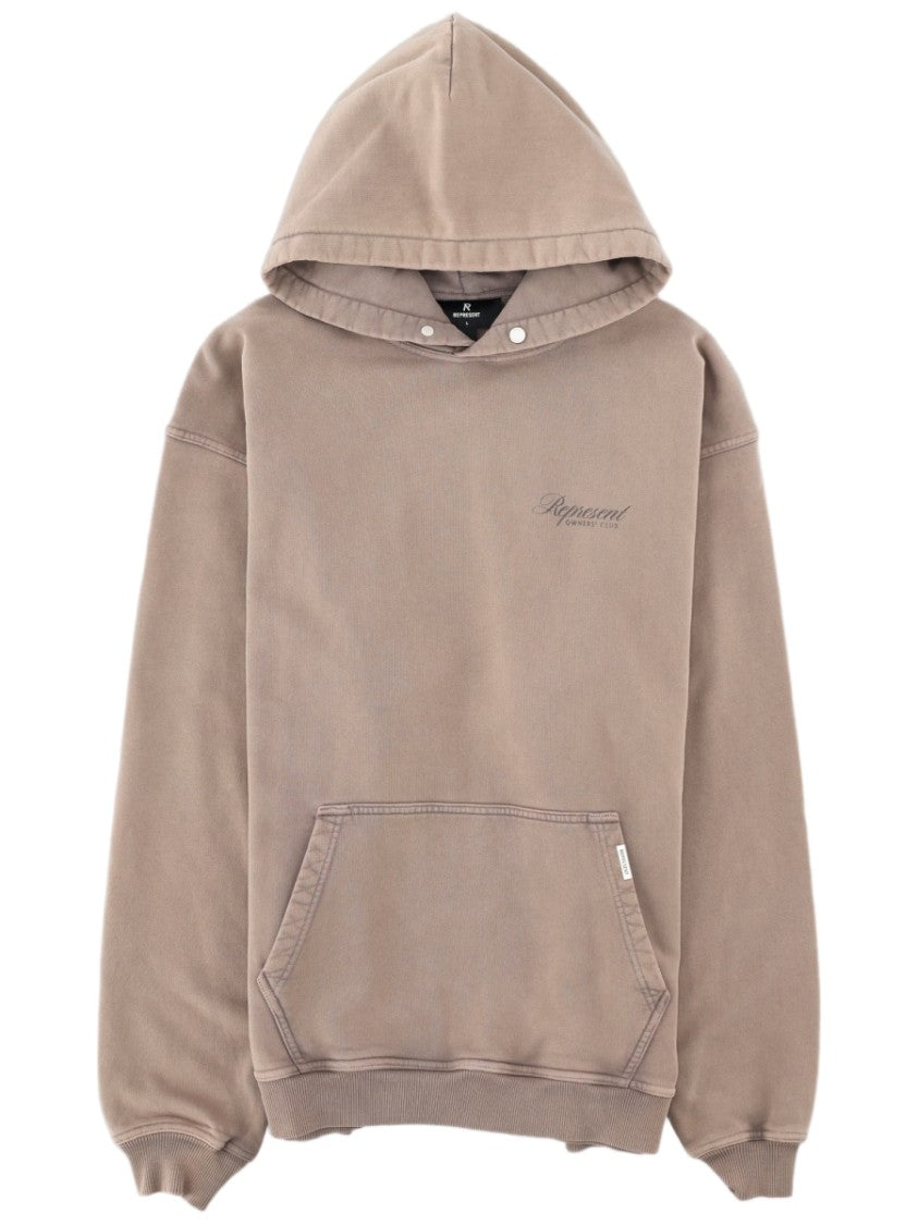 Represent Muted Taupe Cotton Hoodie