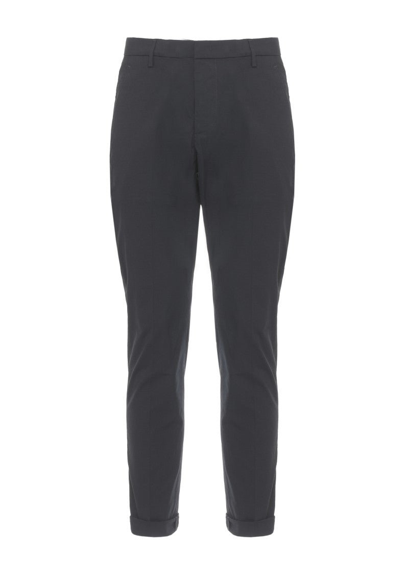 Dondup Blue Gaubert Monogram Cotton Pants