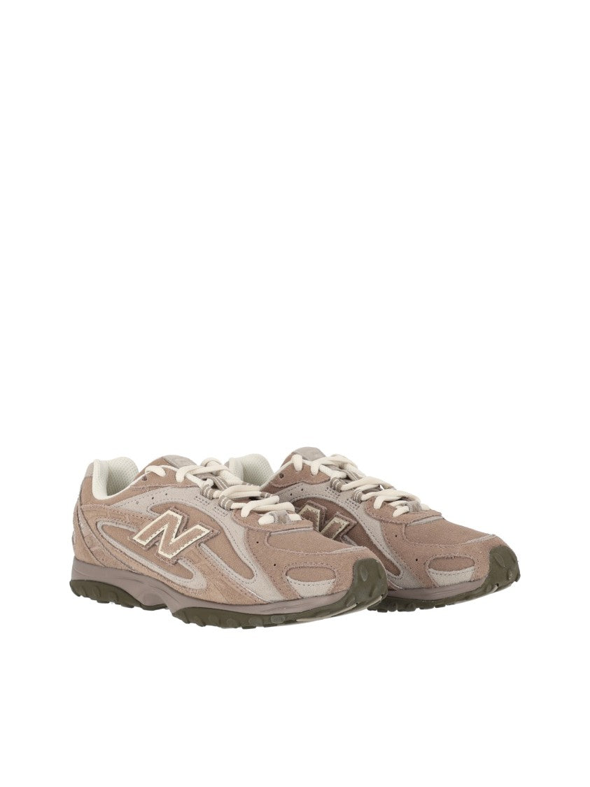 New Balance Green Suede Mesh Low-Top Sneakers