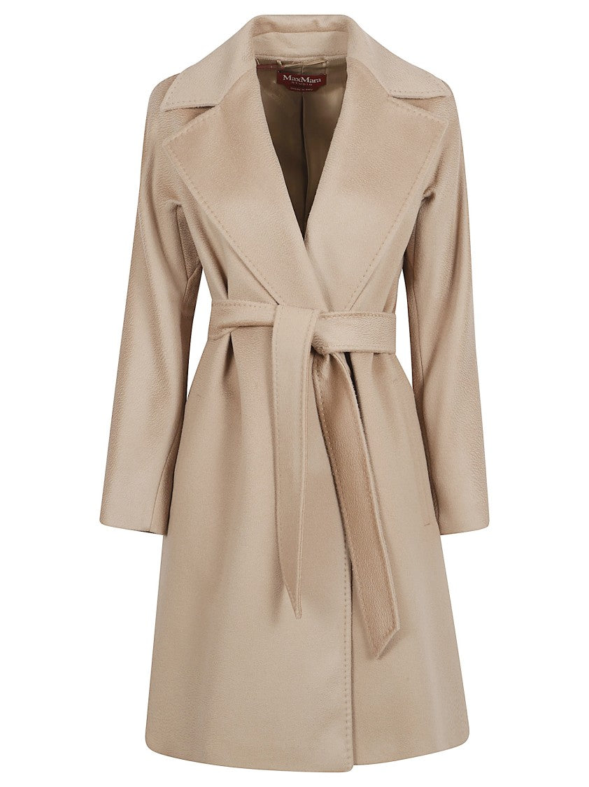 Max Mara Tailored Camel Coat With Wide Lapel
