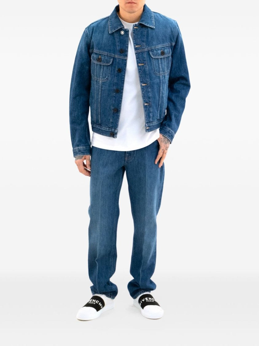 Givenchy Blue Silk And Nylon Zip Jacket