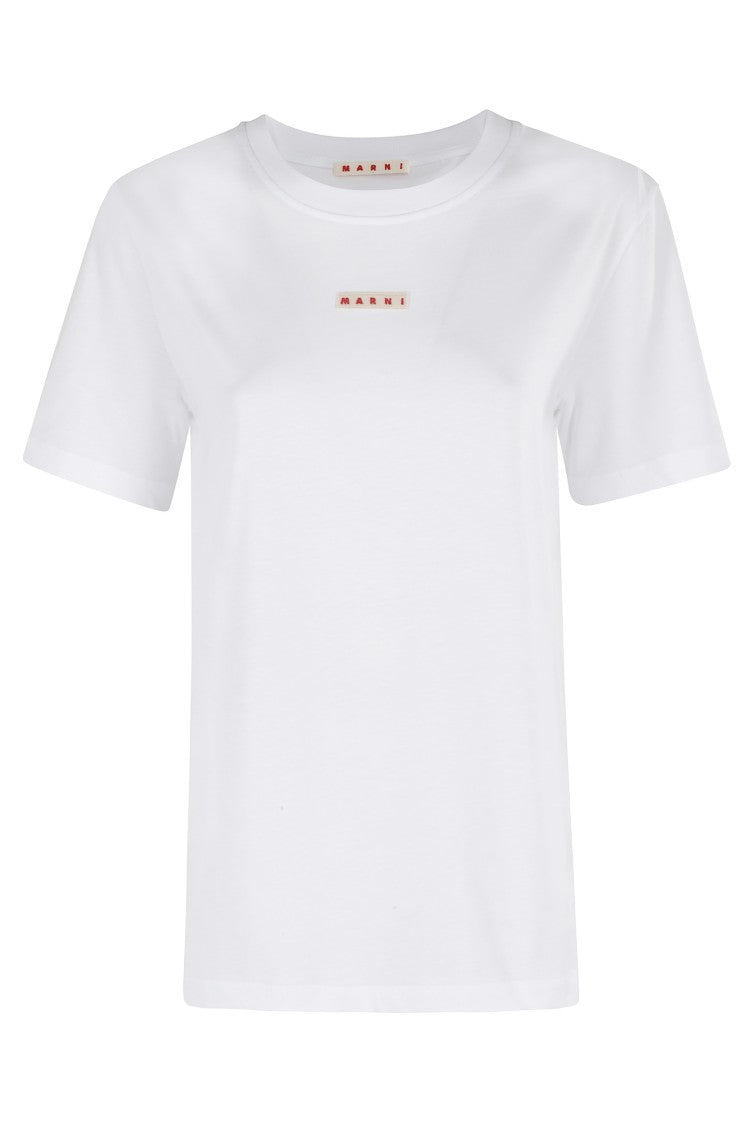 Marni Relaxed Fit White Cotton T-Shirt