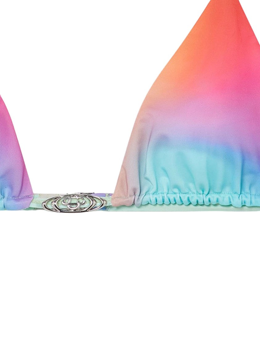 Casablanca Triangle Bikini Top With Multicolor Gradient