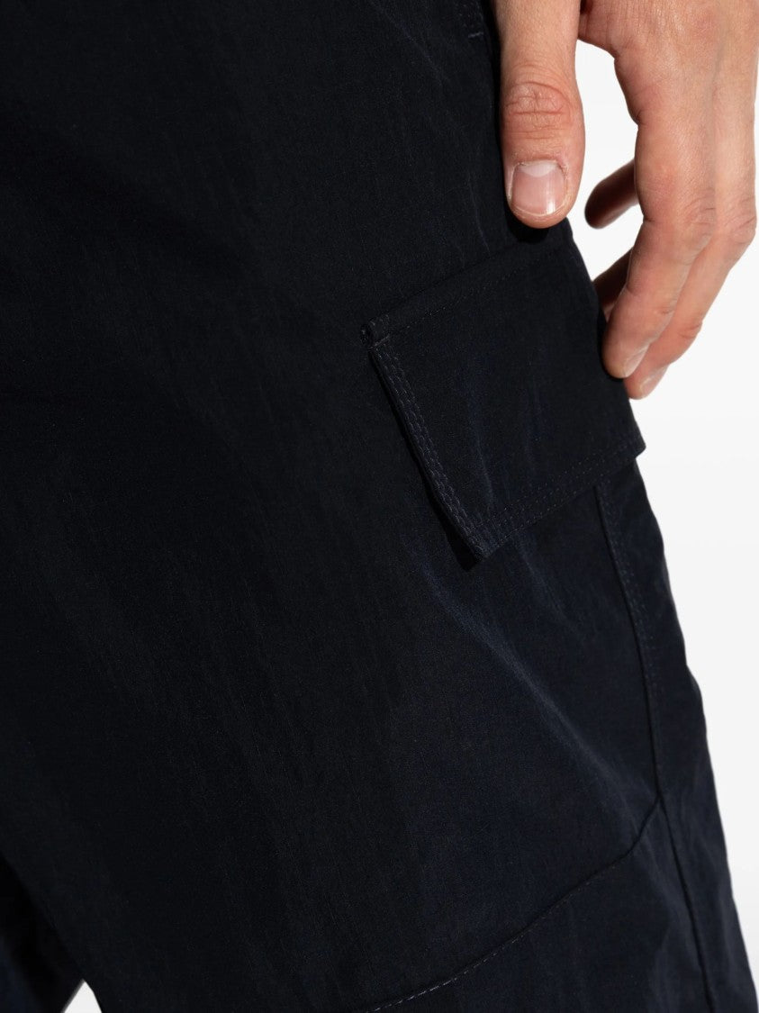Burberry Blue Recycled Cotton Cargo Pockets Straight-Leg Pants