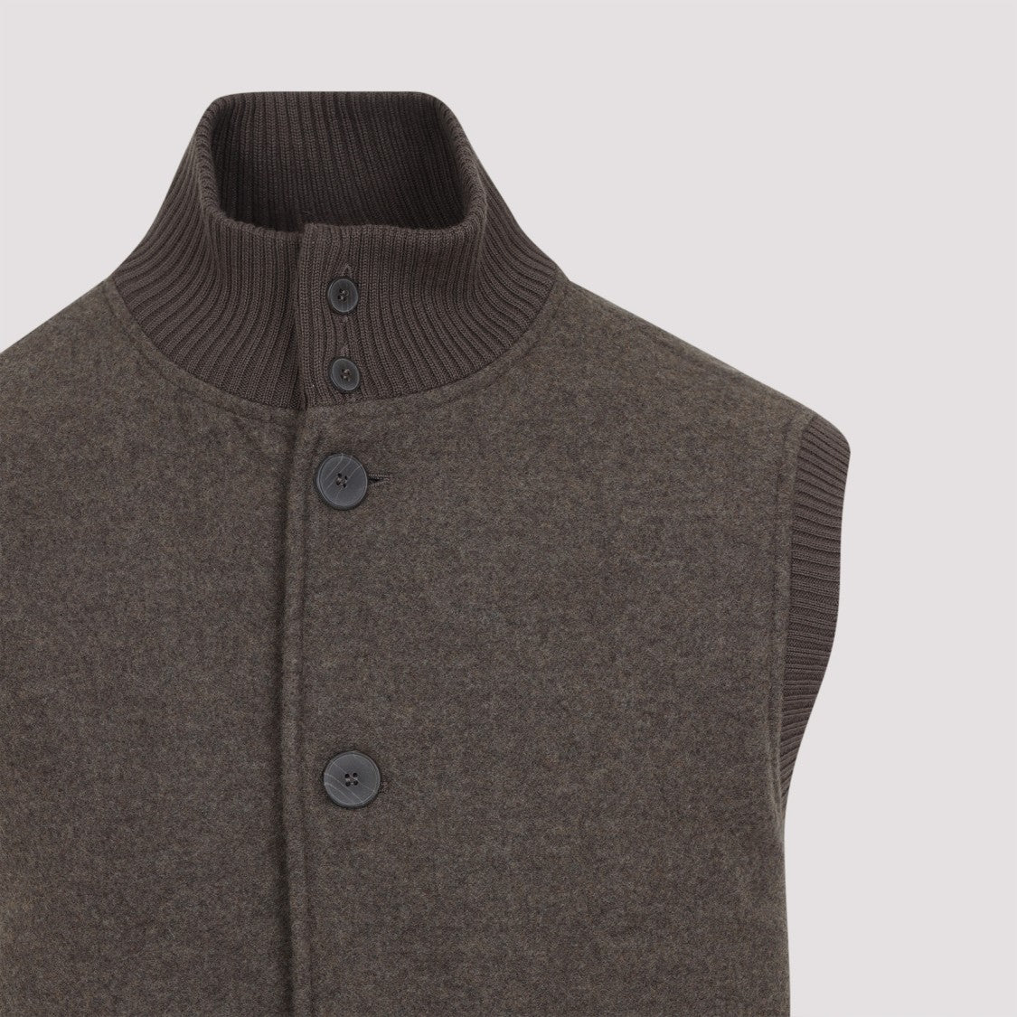 Giadero Saint Helen Brown Grey Cashmere Vest